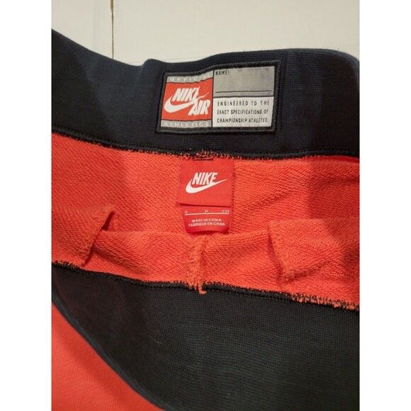 NIKE AIR Basketball Shorts Red Black Knit Sweat‎ Active Mens Size S Embroidered - Picture 5 of 9